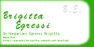 brigitta egressi business card